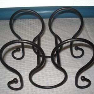 Black Cast Iron Wine bottle holder